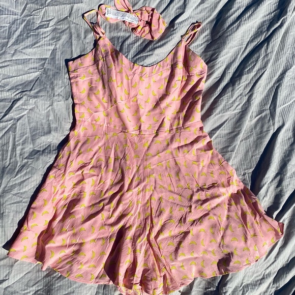 NWOT ZARA Banana Print Romper Size S - Picture 4 of 7